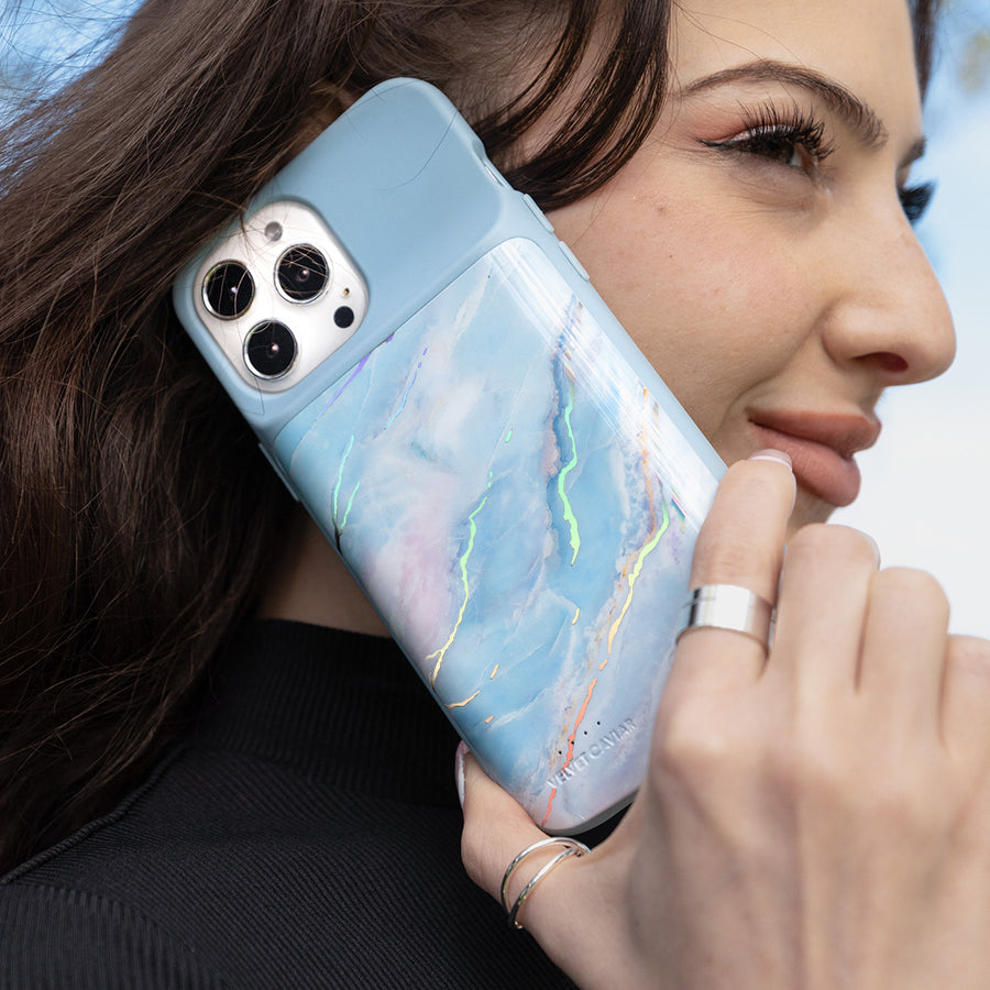 Holo Moonstone iPhone Charging Case lifestyle