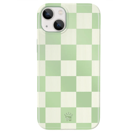 Pistachio Vibe Checkered iPhone Case iPhone 14 Plus