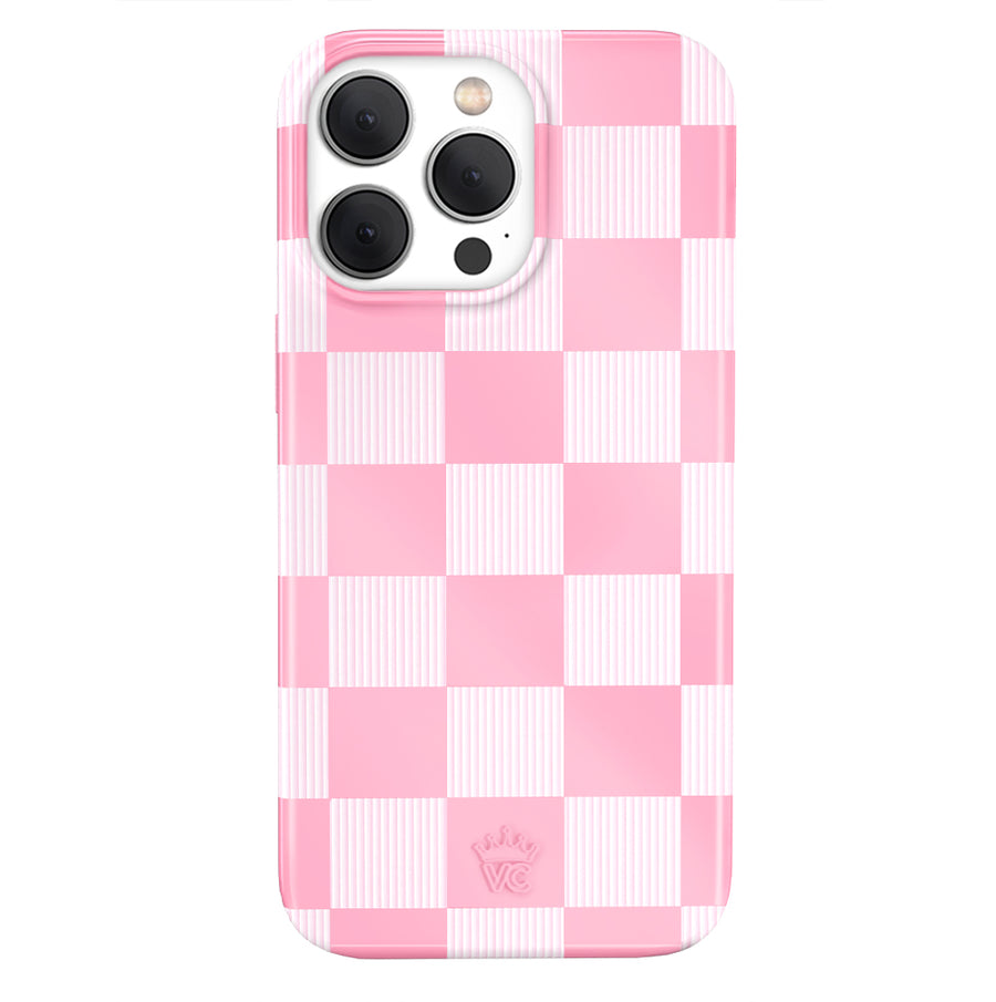 Pink Vibe Checkered iPhone Case