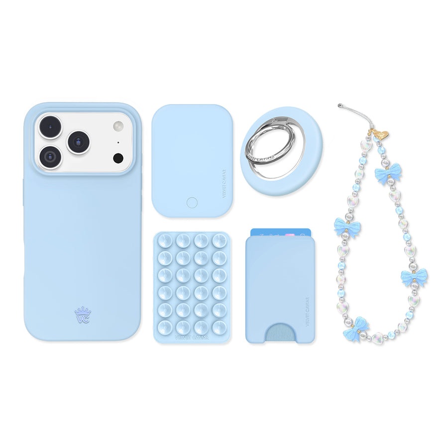 Cotton Candy Blue iPhone Bundle Set