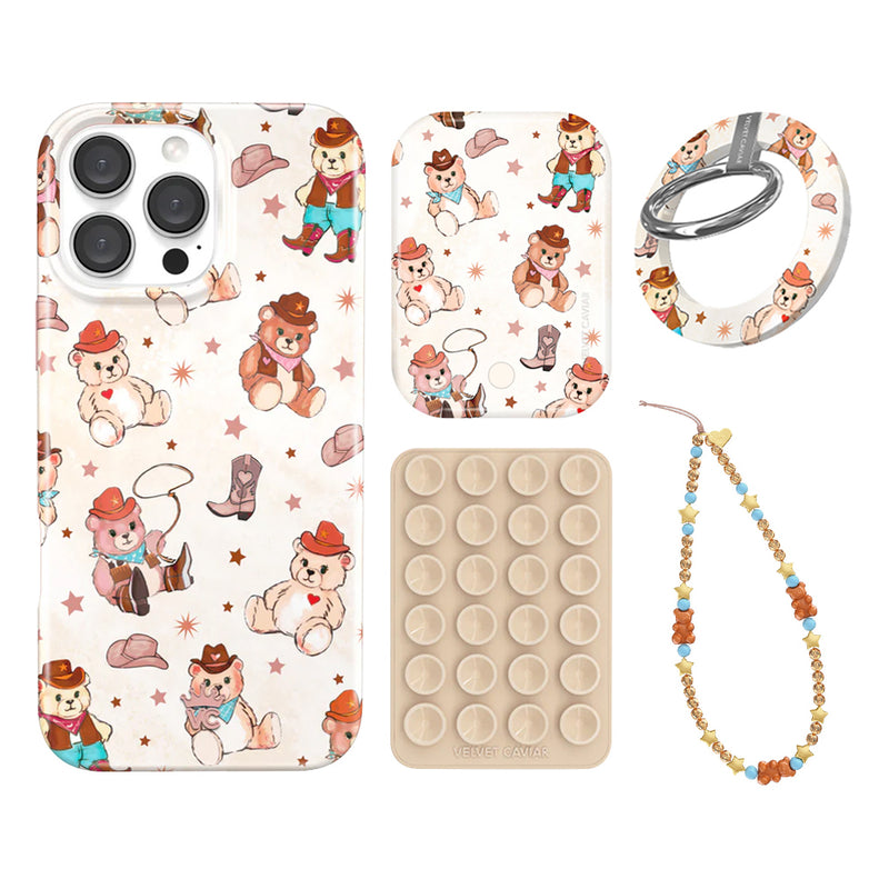 Cowboy Teddy iPhone Bundle Set - Grip