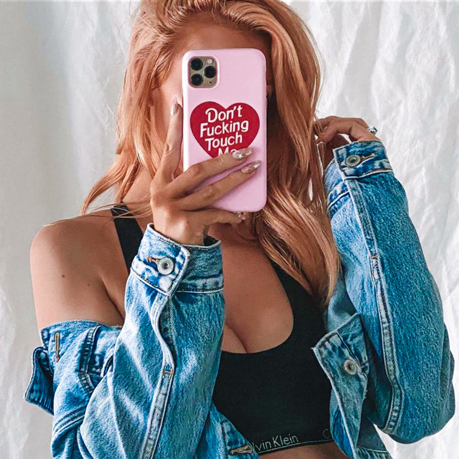 Don't F Touch Me iPhone Case lifestyle