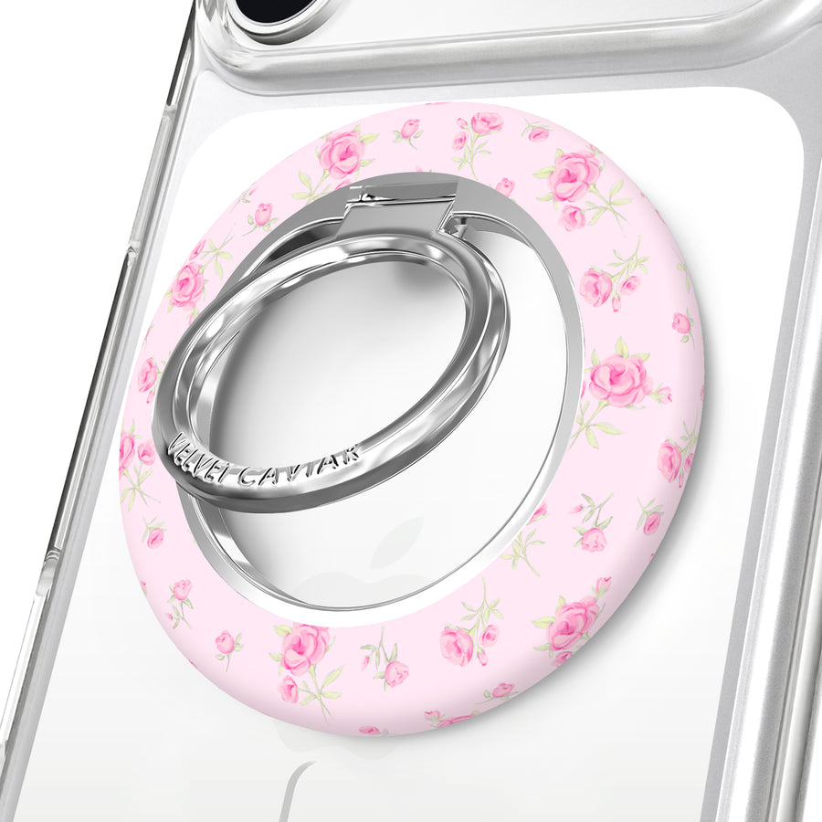 Dainty Pink Floral MagSafe Grip Ring