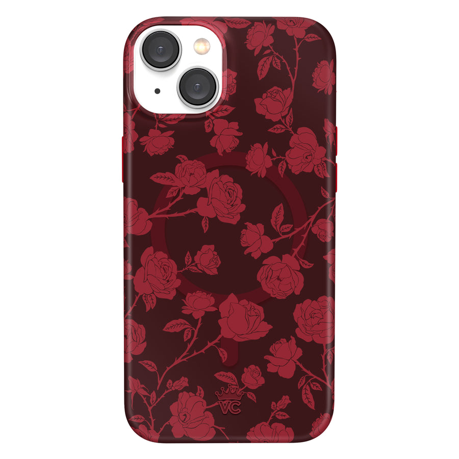 Dark Cherry Floral iPhone Case