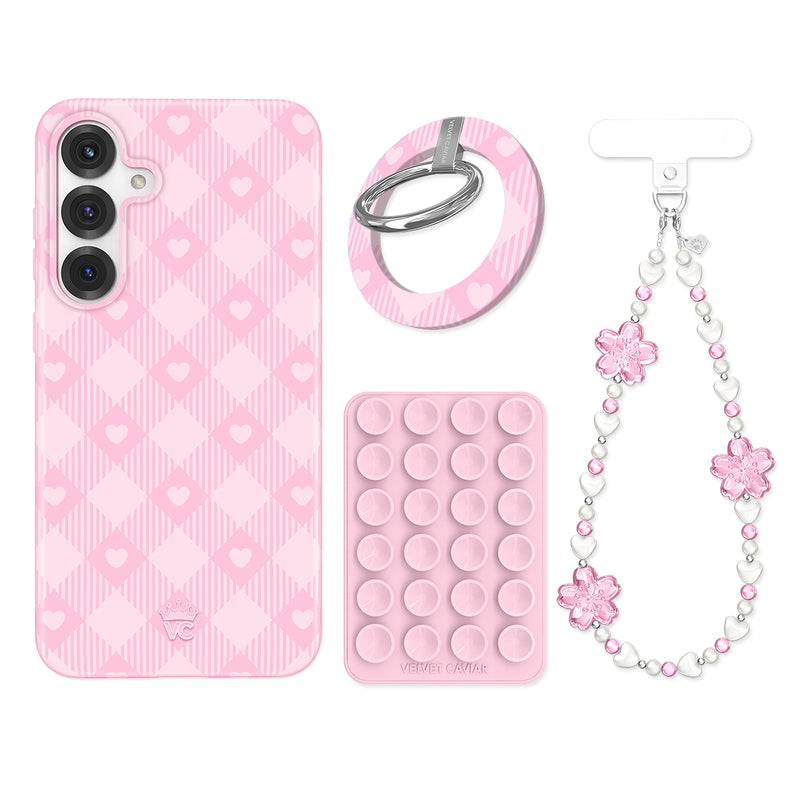 Dolly Pink Gingham Samsung Bundle Set
