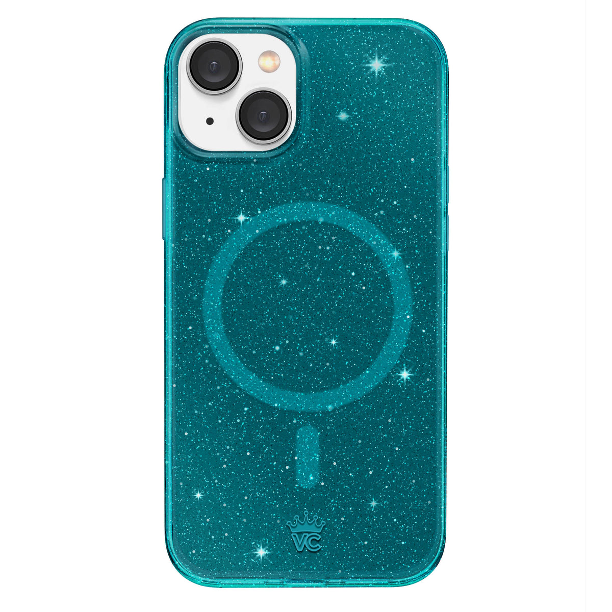 Emerald Teal Glitter Jelly iPhone Case