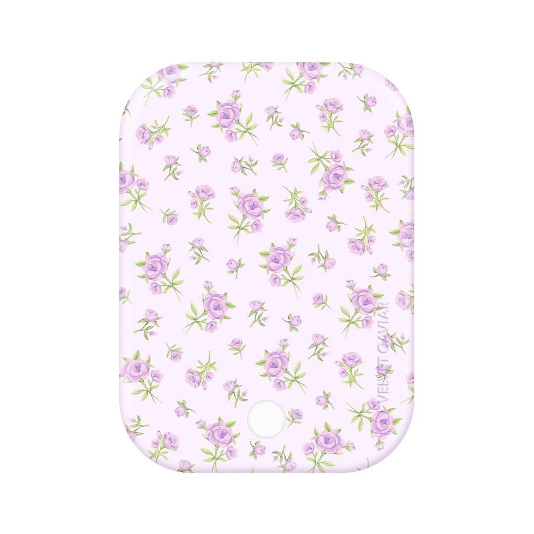 Dainty Lilac Floral MagSafe Battery Power Pack - Thumbnail 5
