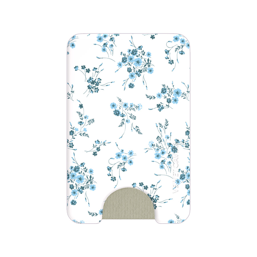 French Blue Floral MagSafe Wallet