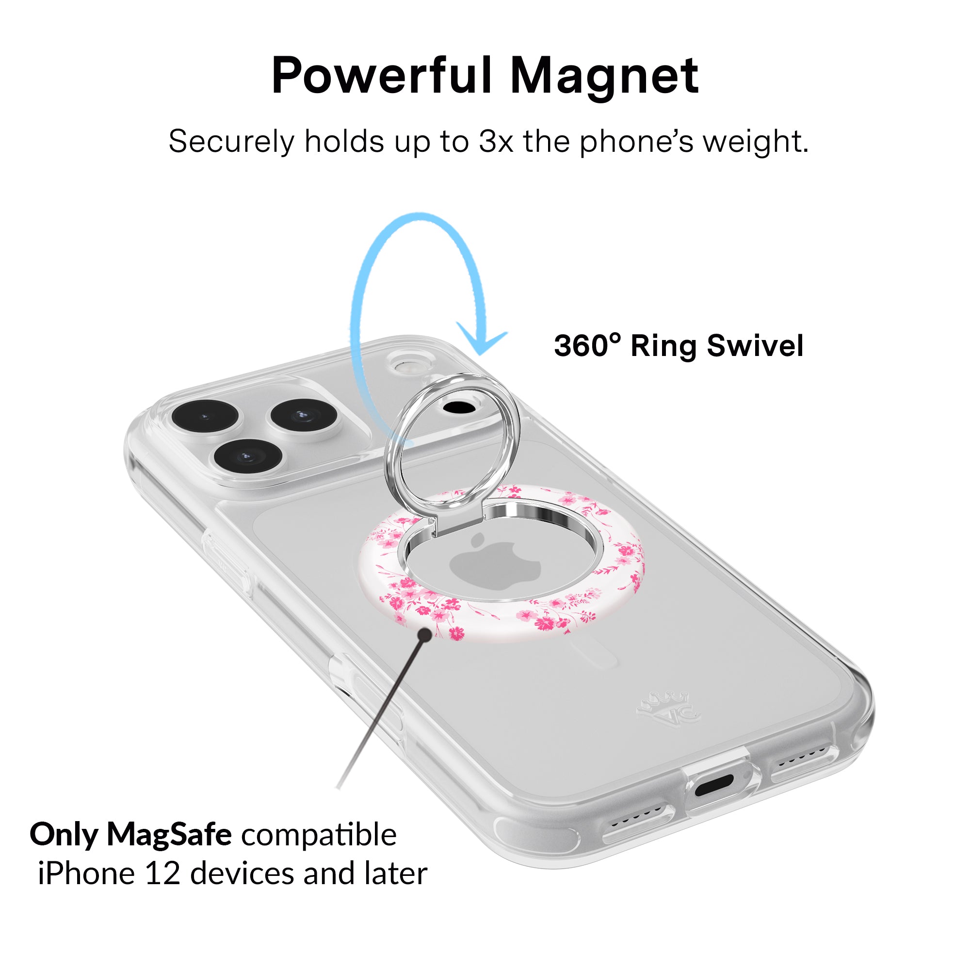 French Rose Floral MagSafe Ring - Thumbnail 5