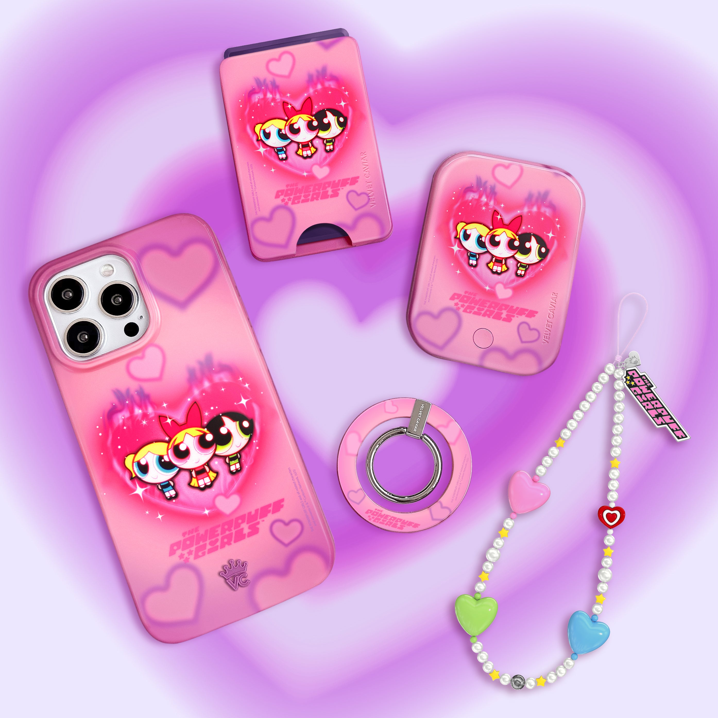 The Powerpuff Girls Airbrush Hearts iPhone Case - Thumbnail 4
