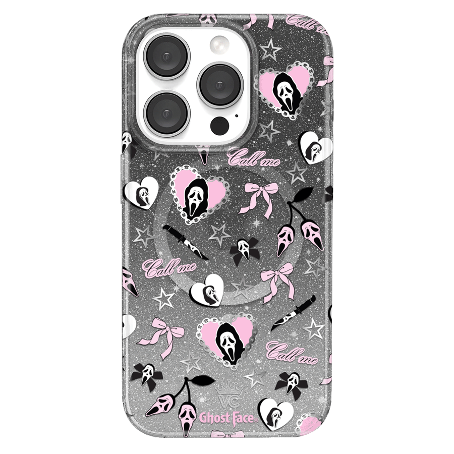 Ghost Face Goth Glitter iPhone Case