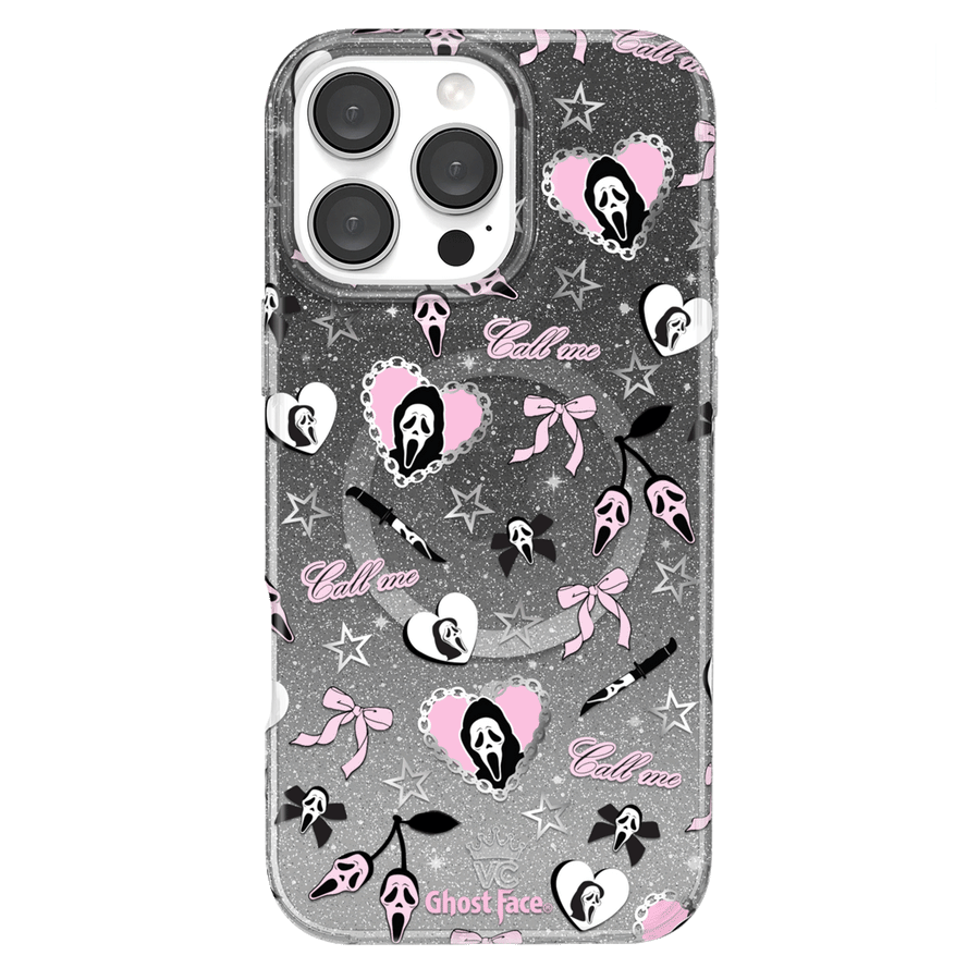 Ghost Face Goth Glitter iPhone Case
