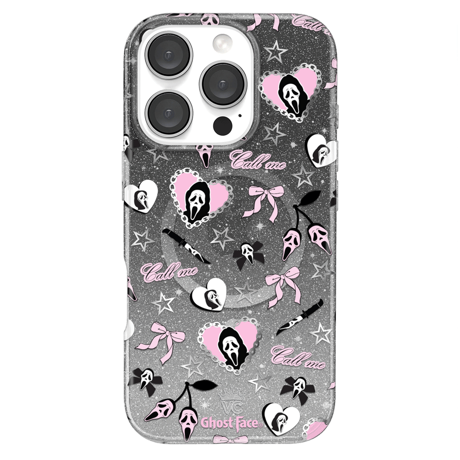 Ghost Face Goth Glitter iPhone Case