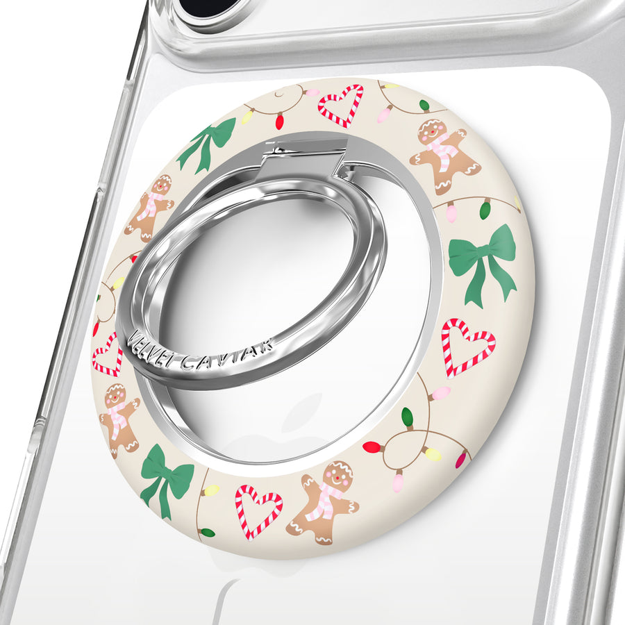 Gingerbread Kisses Glitter MagSafe Grip Ring