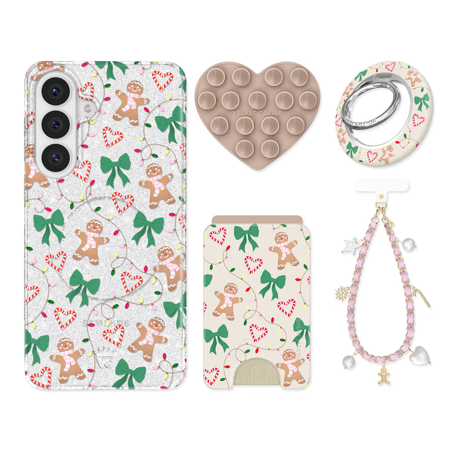 Gingerbread Kisses Glitter Samsung Bundle Set