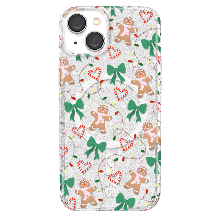 Gingerbread Kisses Glitter iPhone Case