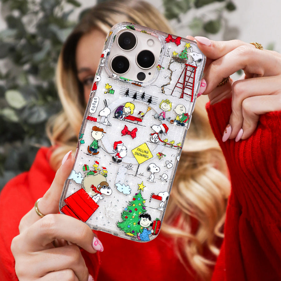 Snoopy Christmas Glitter iPhone Case lifestyle