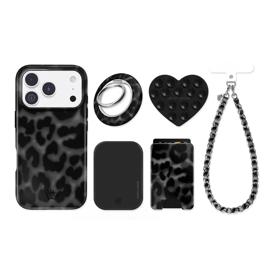It Girl Black Leopard iPhone Bundle Set