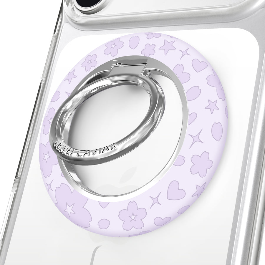 Lavender Cherry Blossom MagSafe Grip Ring