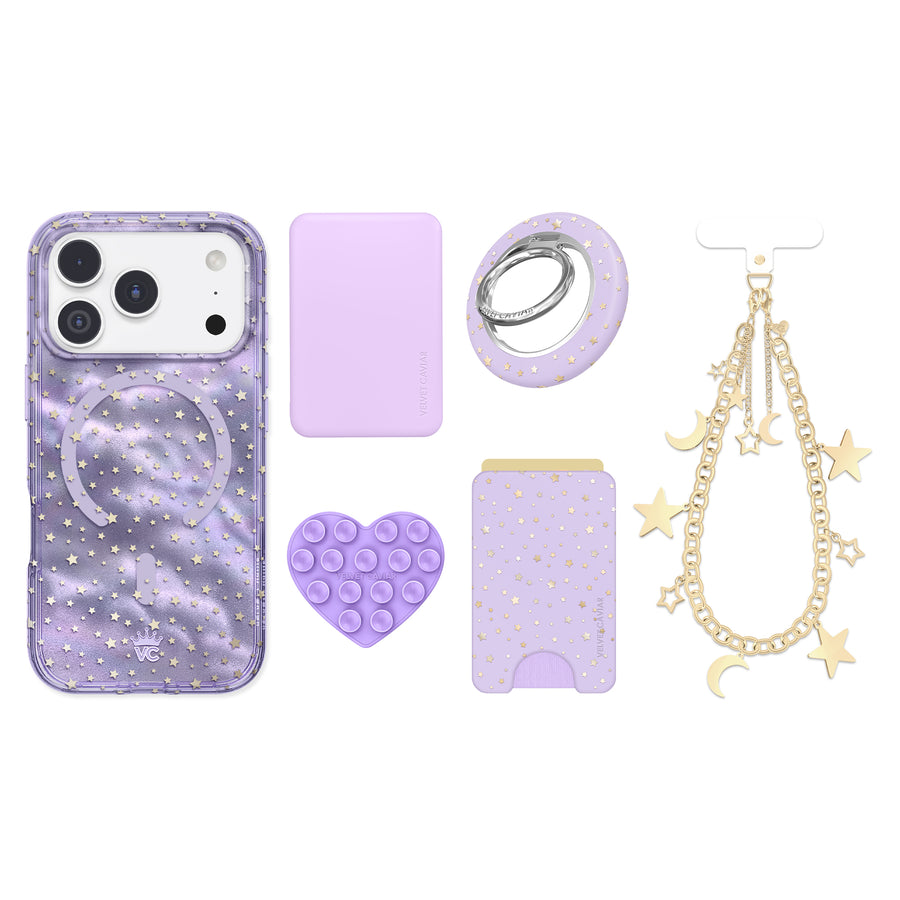 Lilac Celestial Stars iPhone Bundle Set