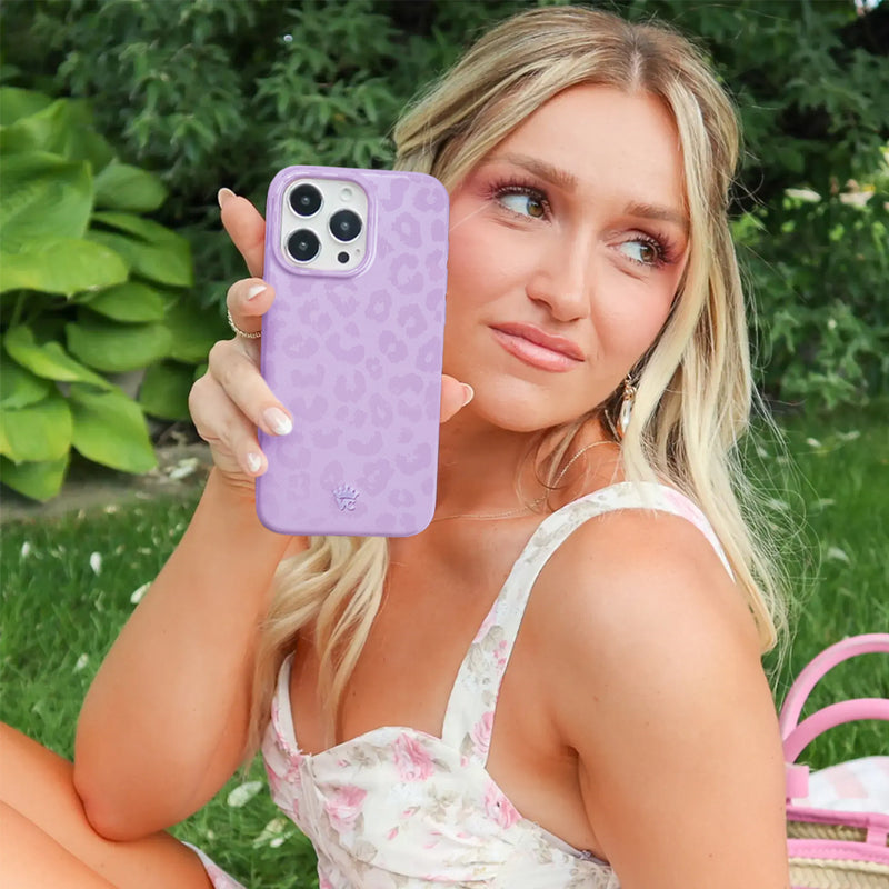Lilac Leopard iPhone Case