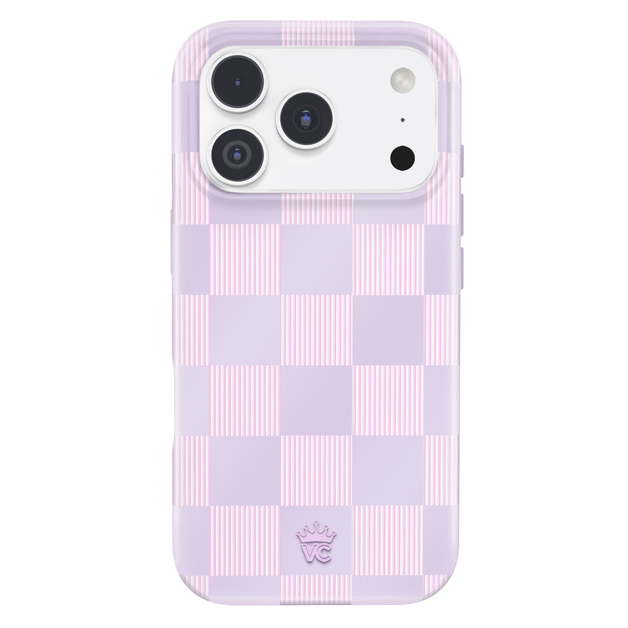 Lilac Vibe Checkered iPhone Case