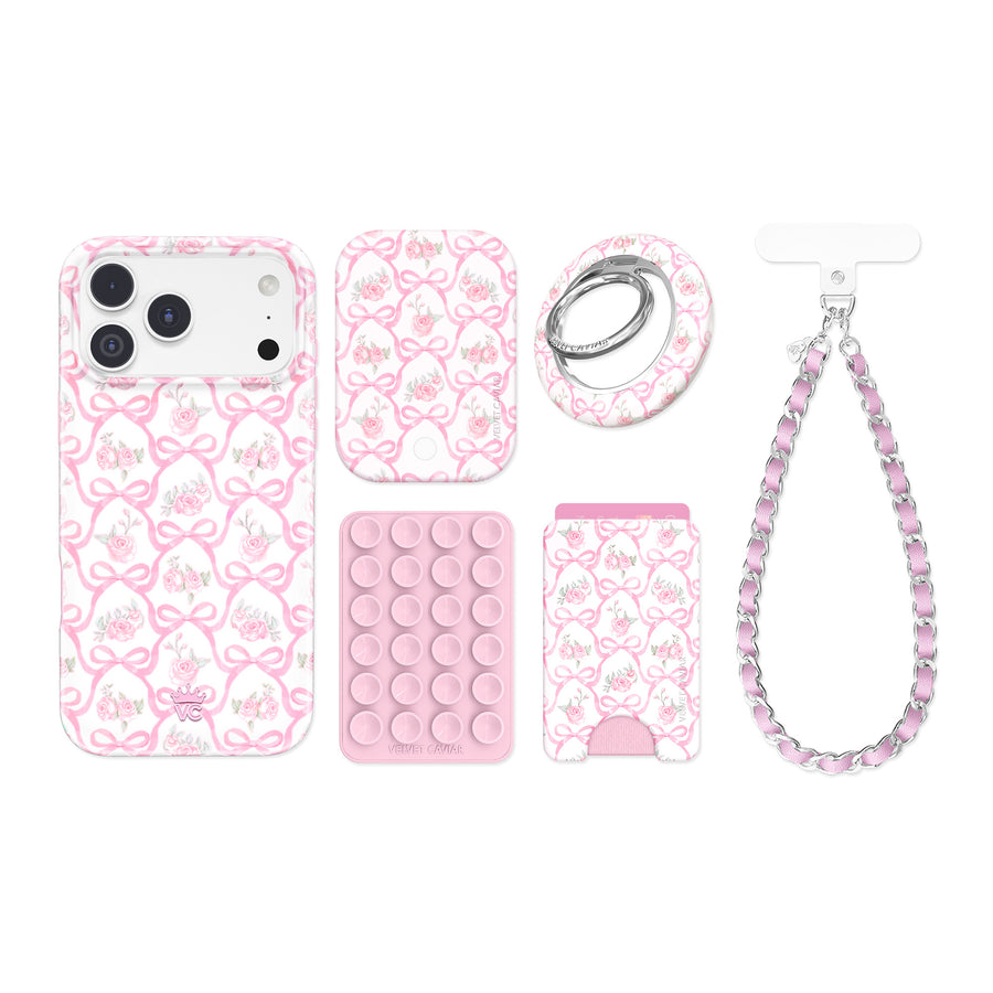 Lovely Pink Bows iPhone Bundle Set