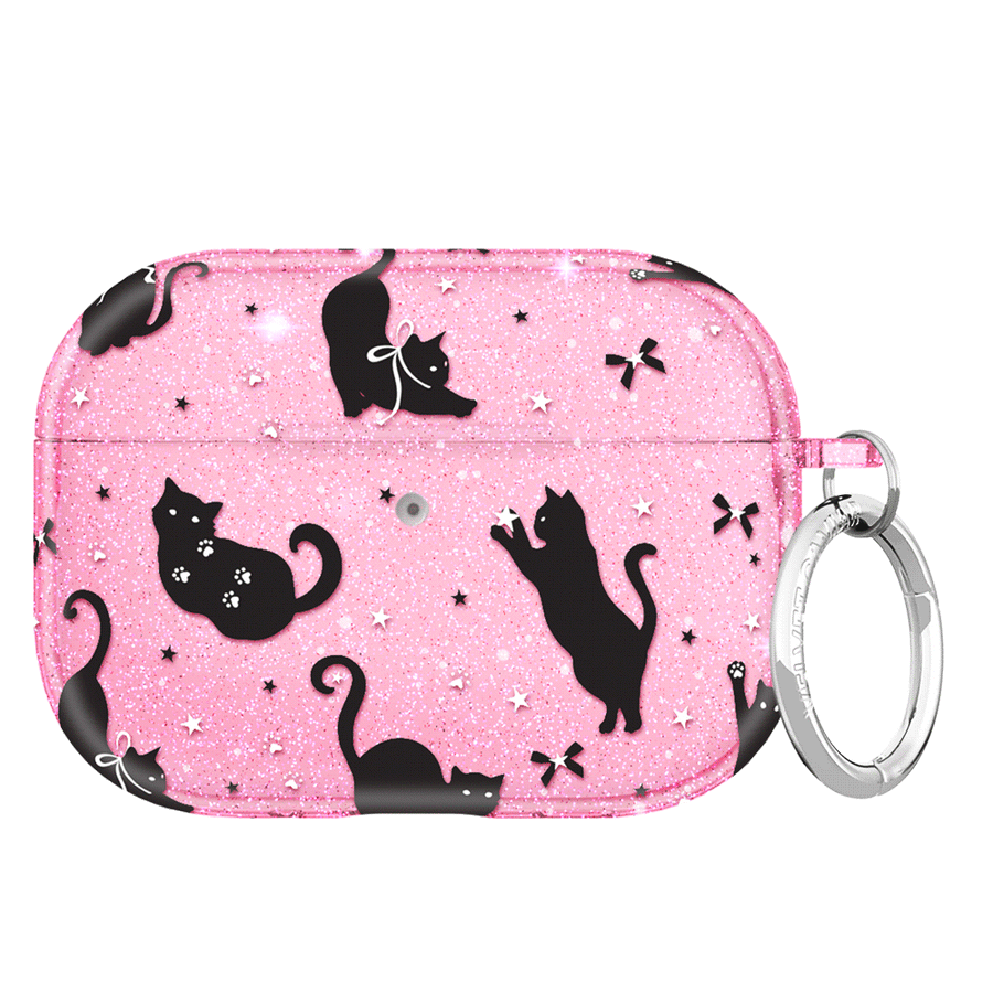 Lucky Kittens Glitter AirPod Case