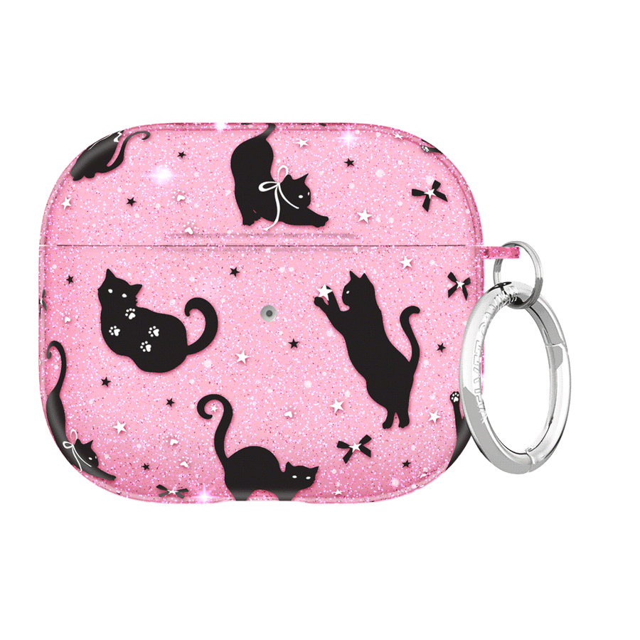 Lucky Kittens Glitter AirPod Case