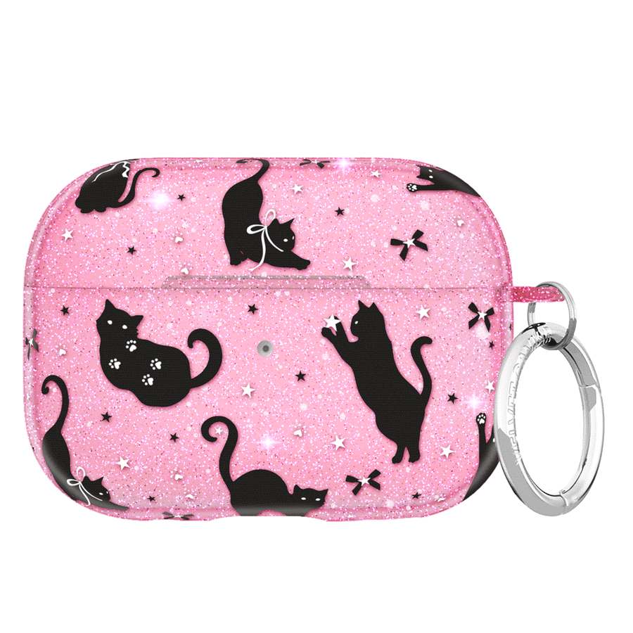 Lucky Kittens Glitter AirPod Case