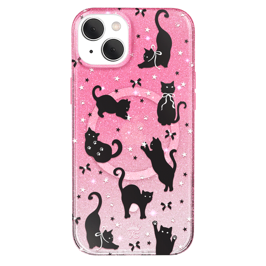 Lucky Kittens Glitter iPhone Case