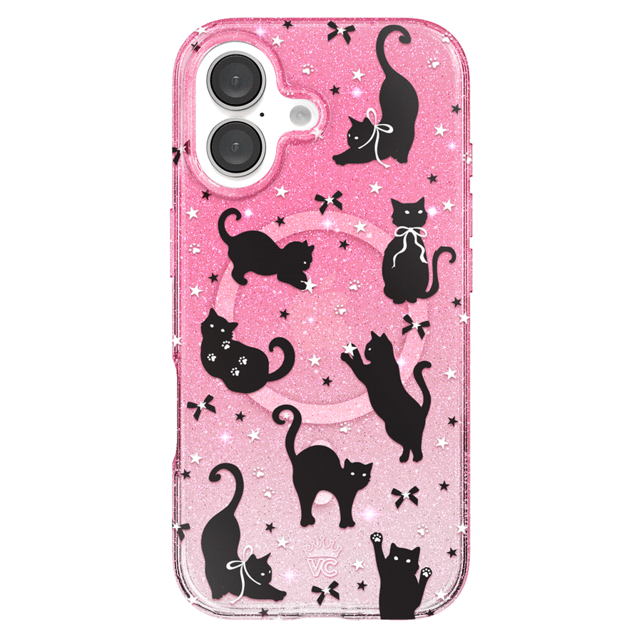Lucky Kittens Glitter iPhone Case