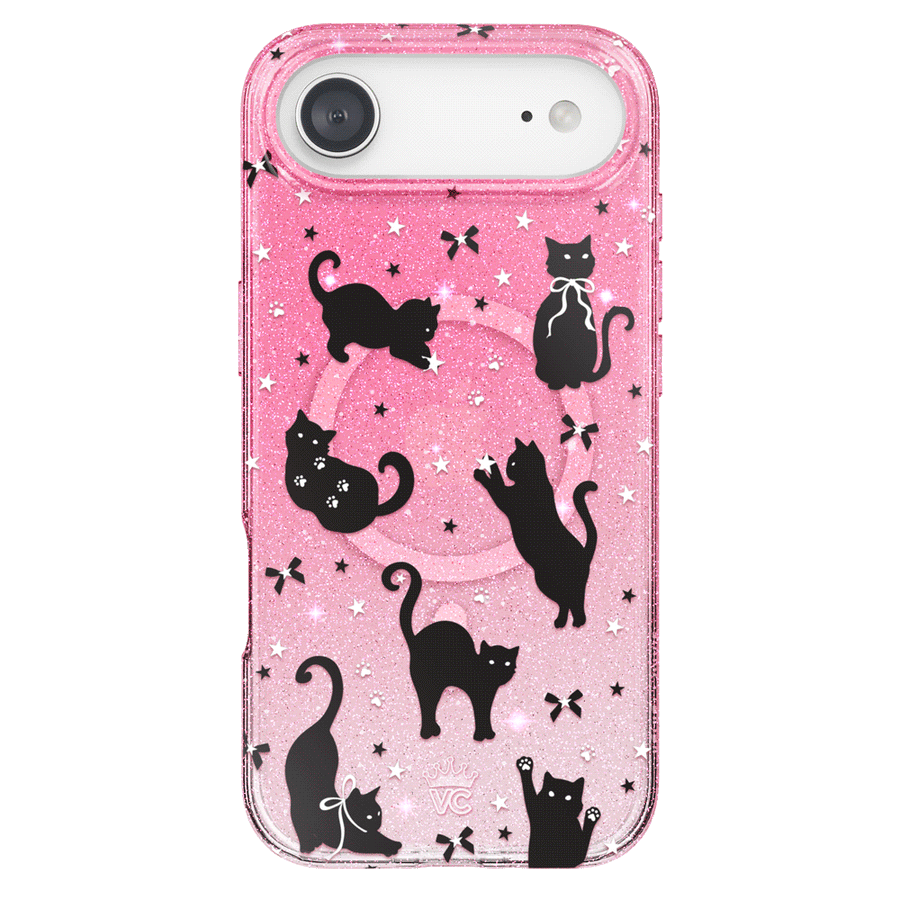 Lucky Kittens Glitter iPhone Case