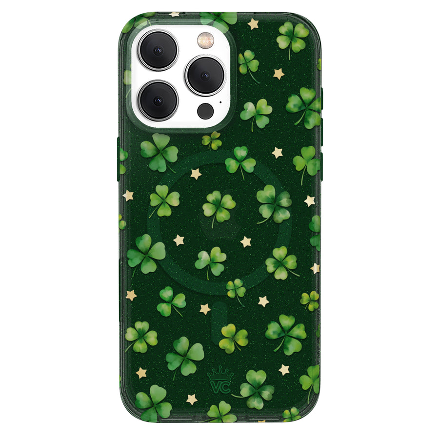 Lucky Clover Glitter iPhone Case