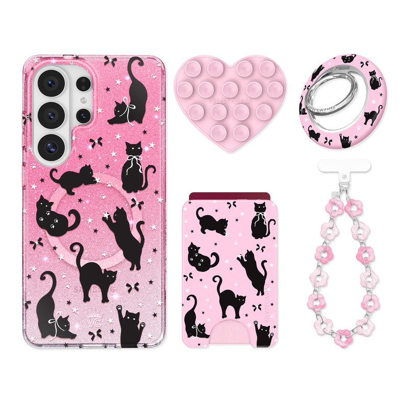 Lucky Kittens Glitter Samsung Bundle Set