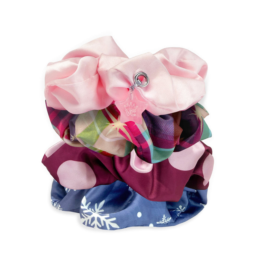 Holiday Crush Luxe Satin Scrunchie Set (4 Pack)