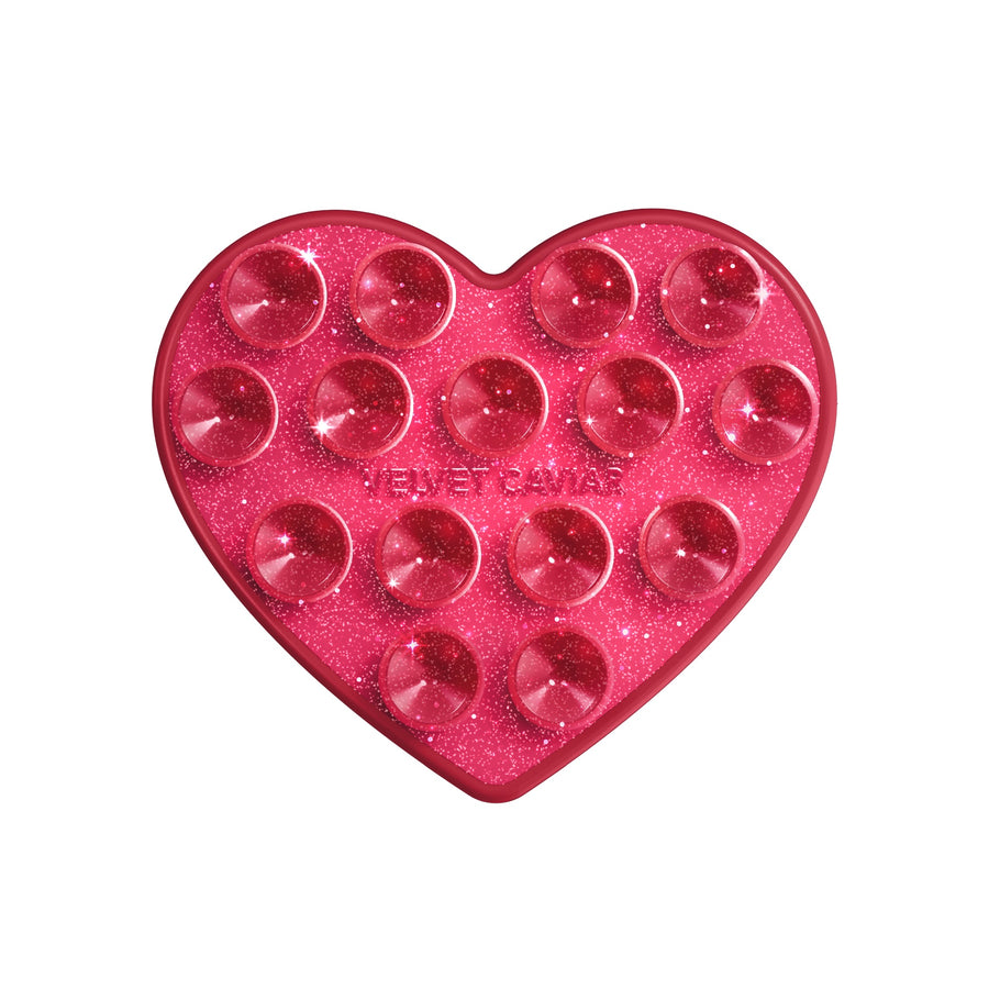 Ruby Red Glitter Jelly Heart MagSafe MightyGrip