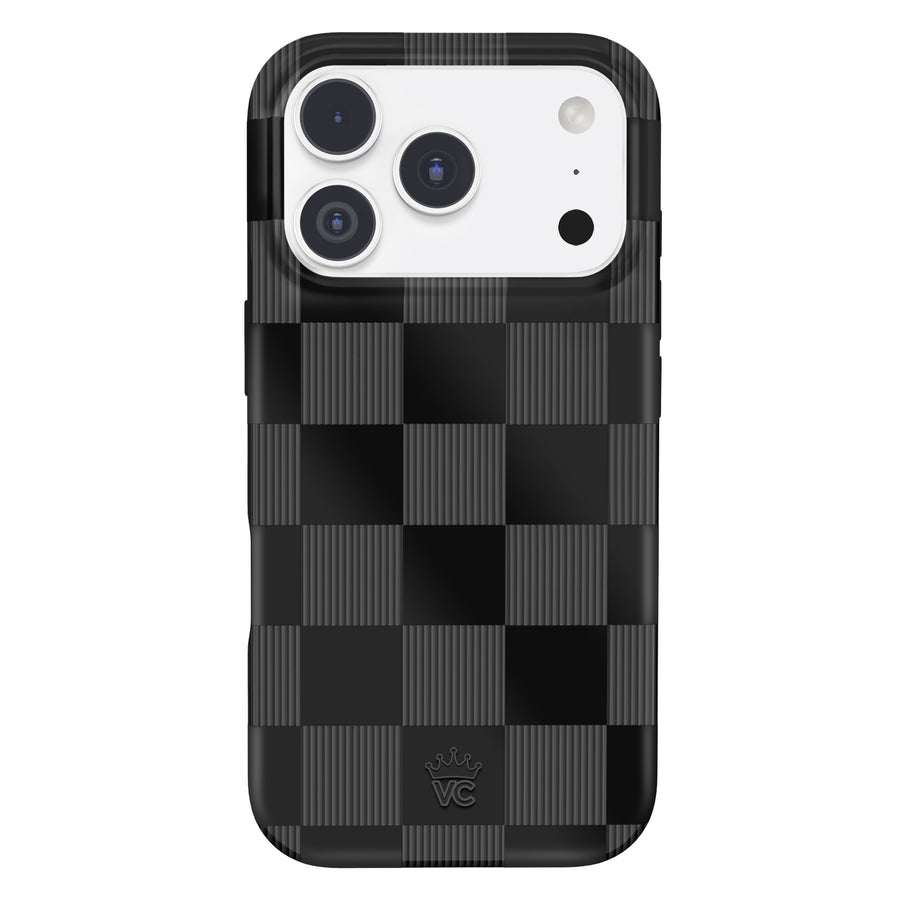 Noir Vibe Checkered iPhone Case