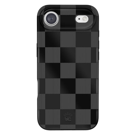 Noir Vibe Checkered iPhone Case
