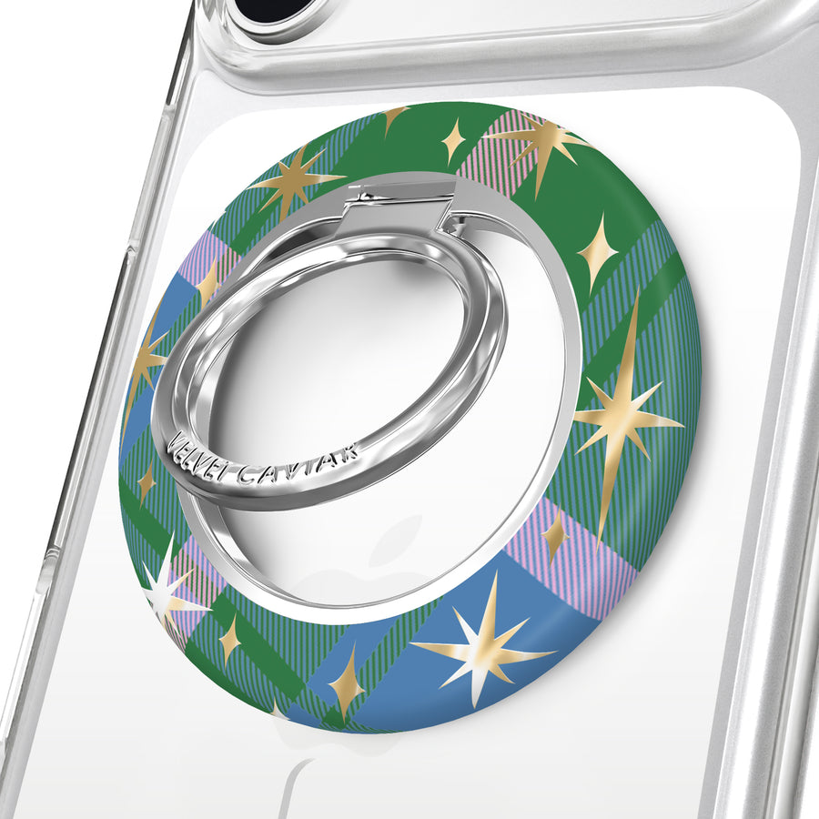 North Pole Plaid MagSafe Grip Ring