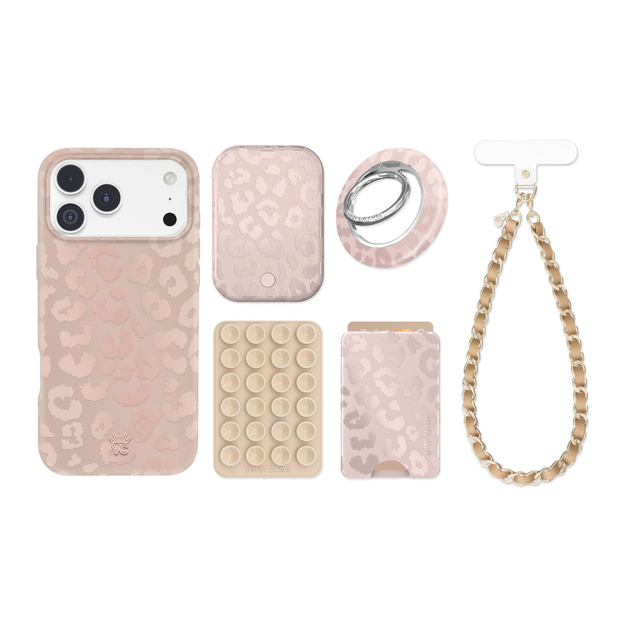 Nude Leopard iPhone Bundle Set