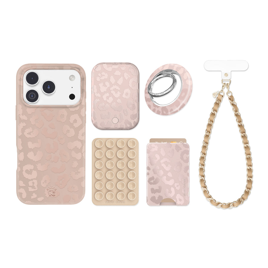 Nude Leopard iPhone Bundle Set