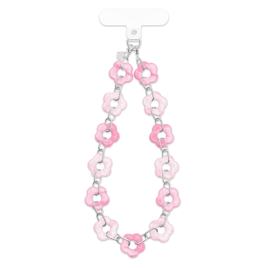 Pink Blossom Chain Phone Charm