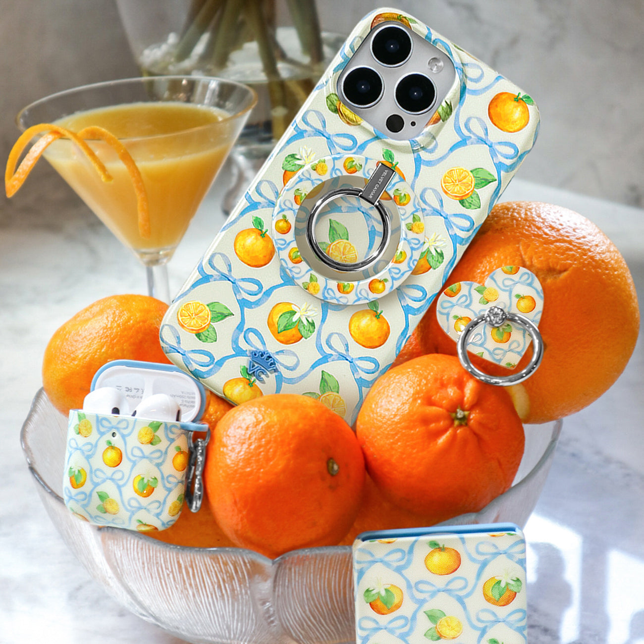 Orange Blossom AirPod Case