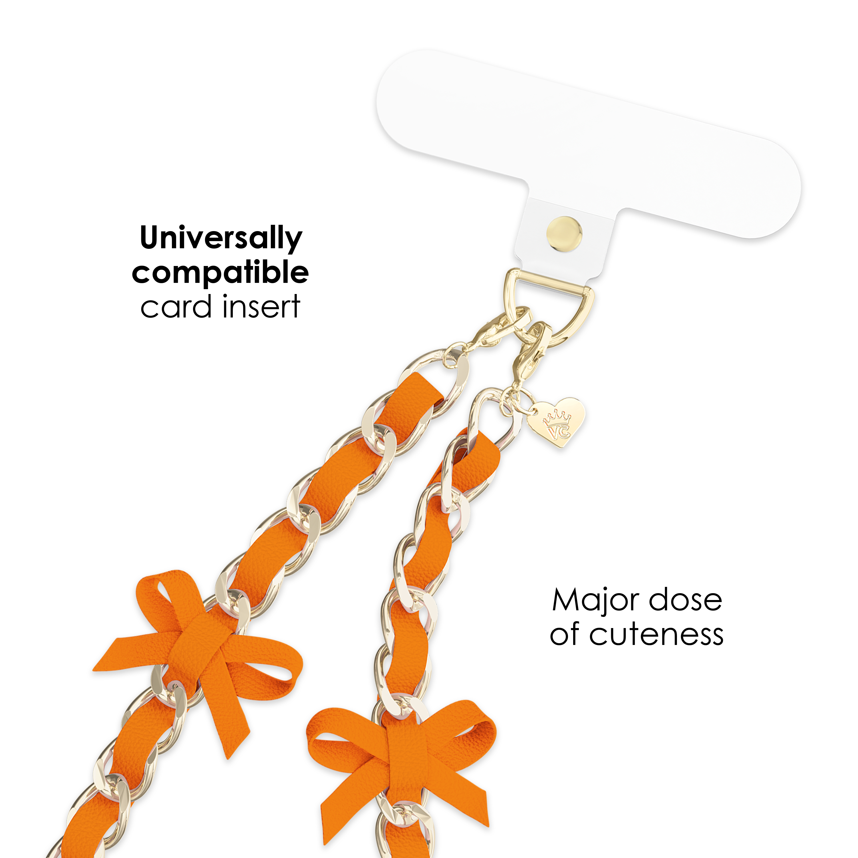VELVET CAVIAR Bow Leather Chain Phone Charm - Thumbnail 5