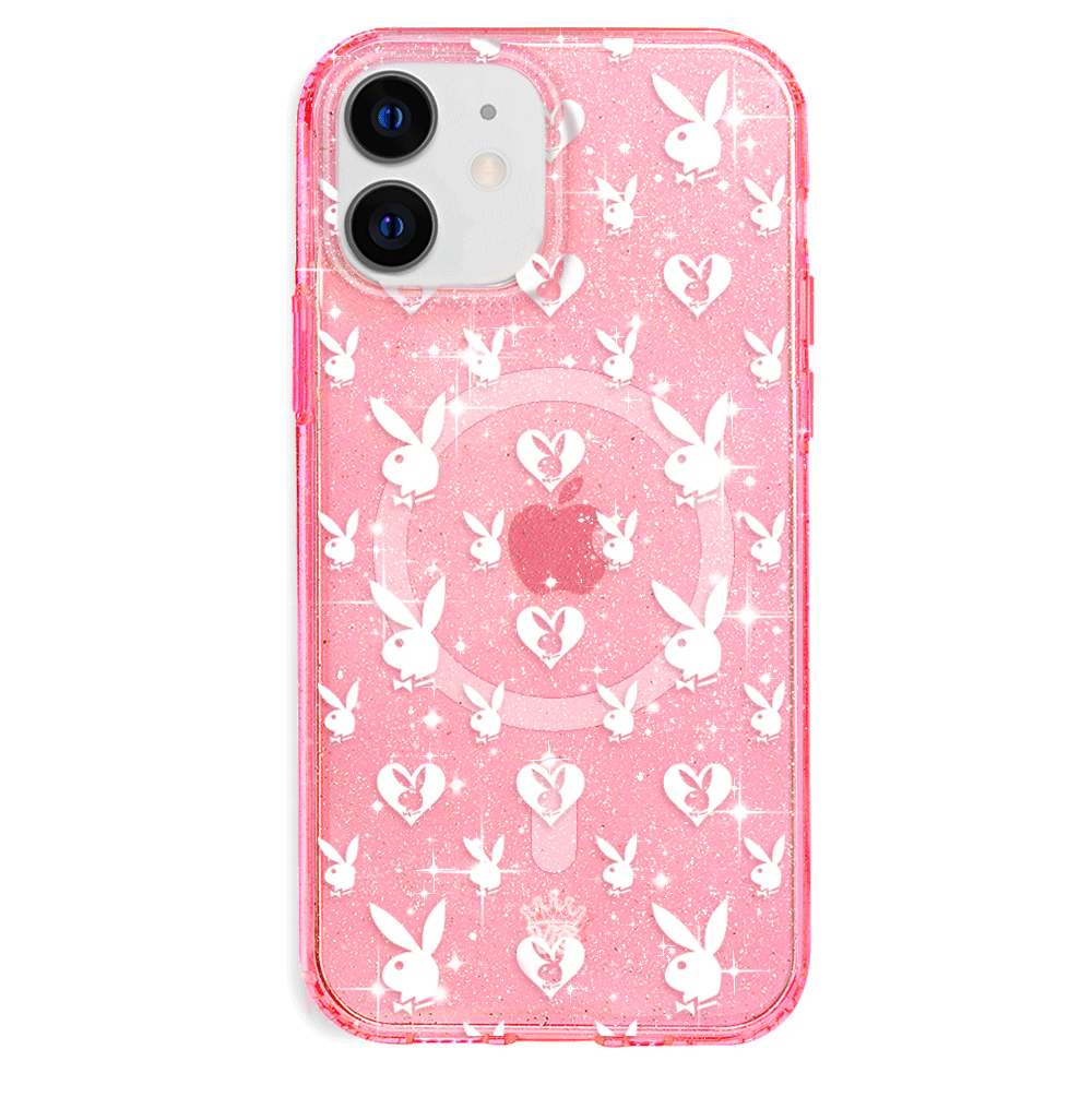 Playboy Pink Bunny Glitter iPhone Case