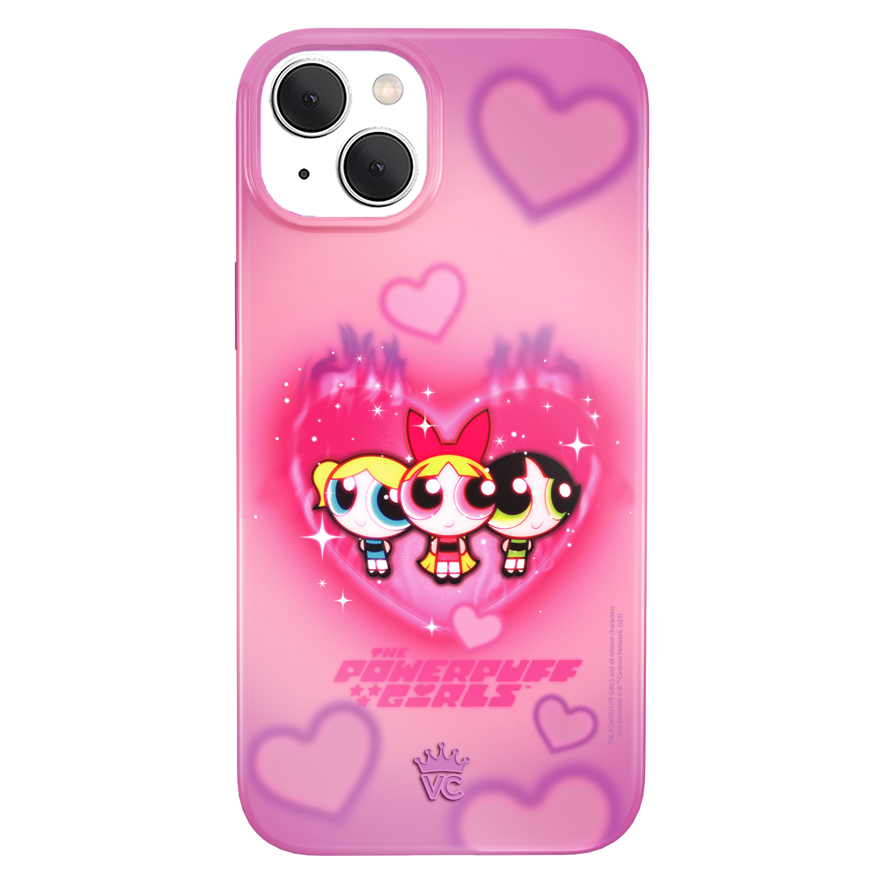 The Powerpuff Girls Airbrush Hearts iPhone Case