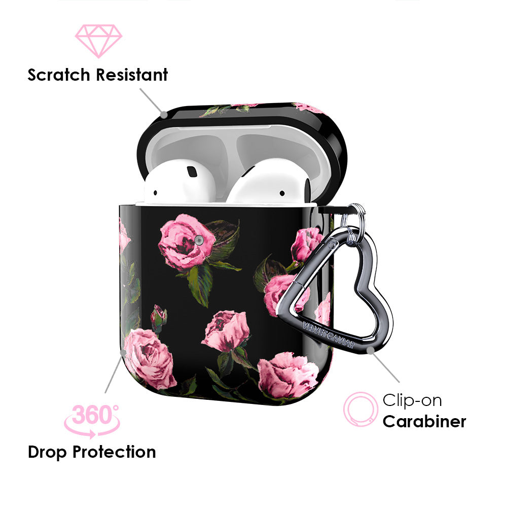 Coque AirPods 3 Avec Charm Floral Rose - TPU Souple Transparent - Motif Nœud - Protection Et Style