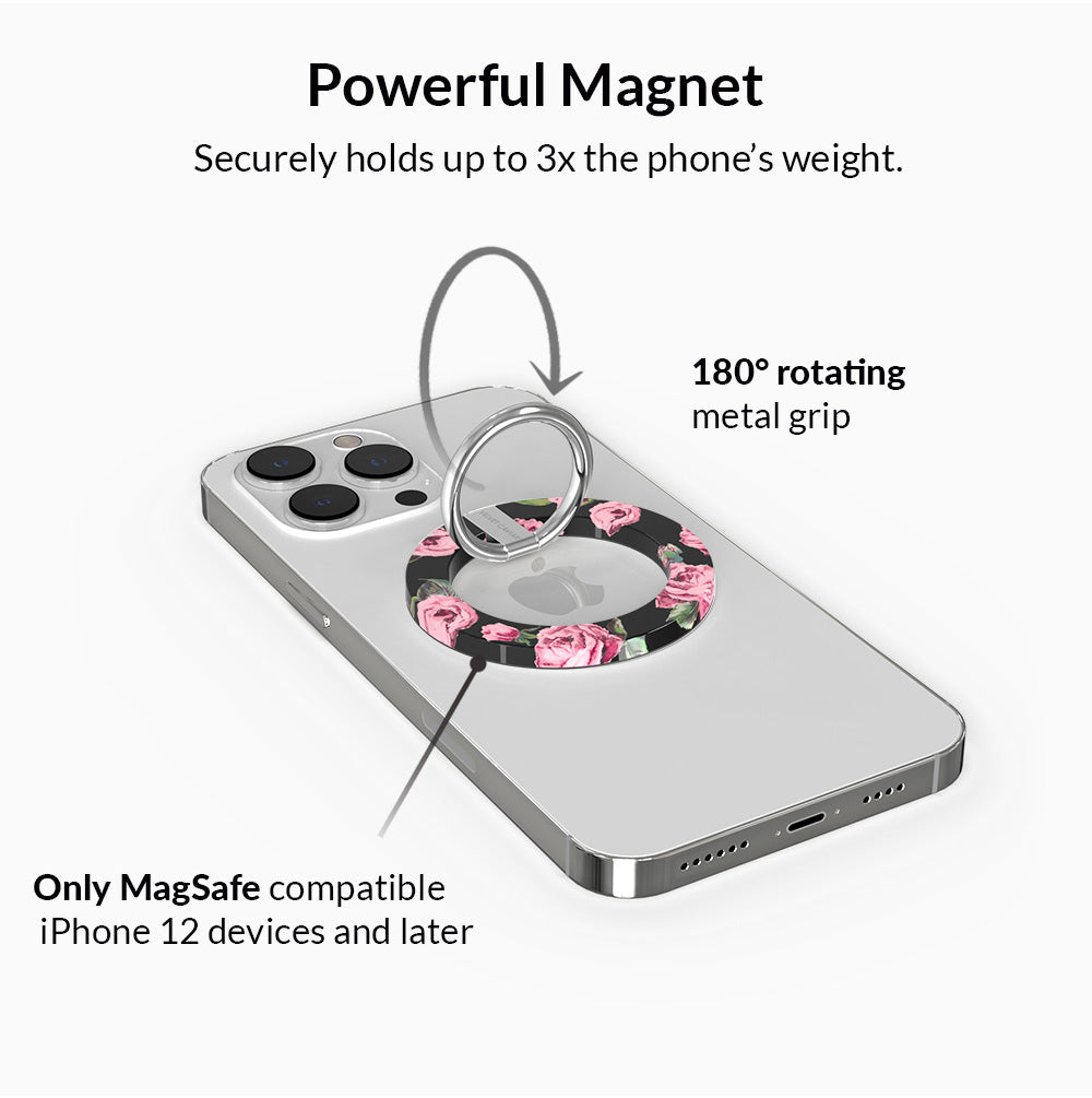 Pink Rose Floral MagSafe Grip Ring - Thumbnail 5