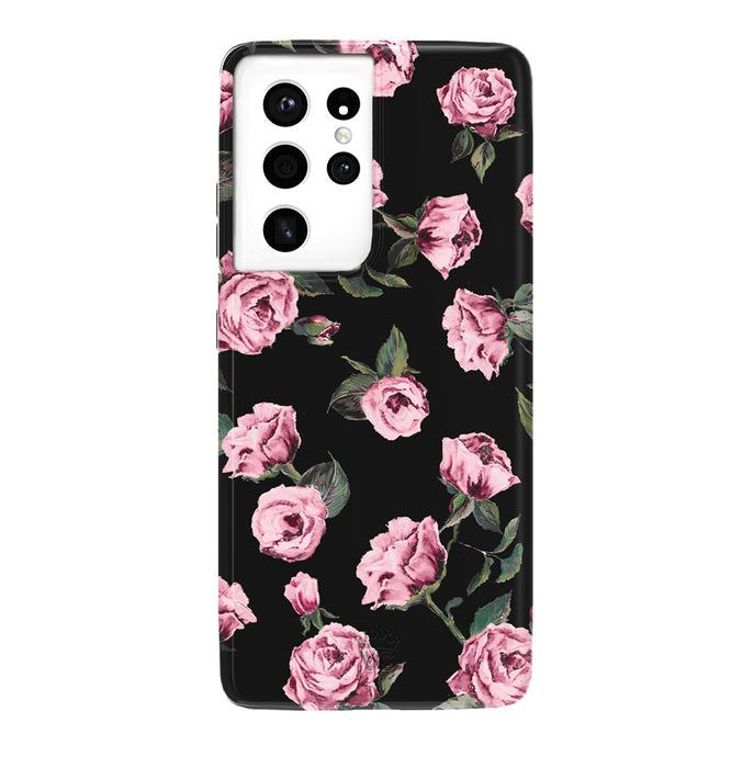 Pink Rose Floral Samsung Case